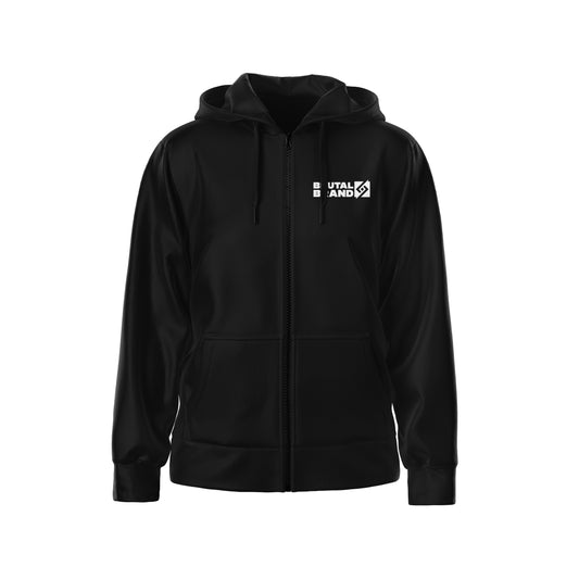 SUDADERA CON CAPUCHA Y CREMALLERA "LOGO BORDADO"